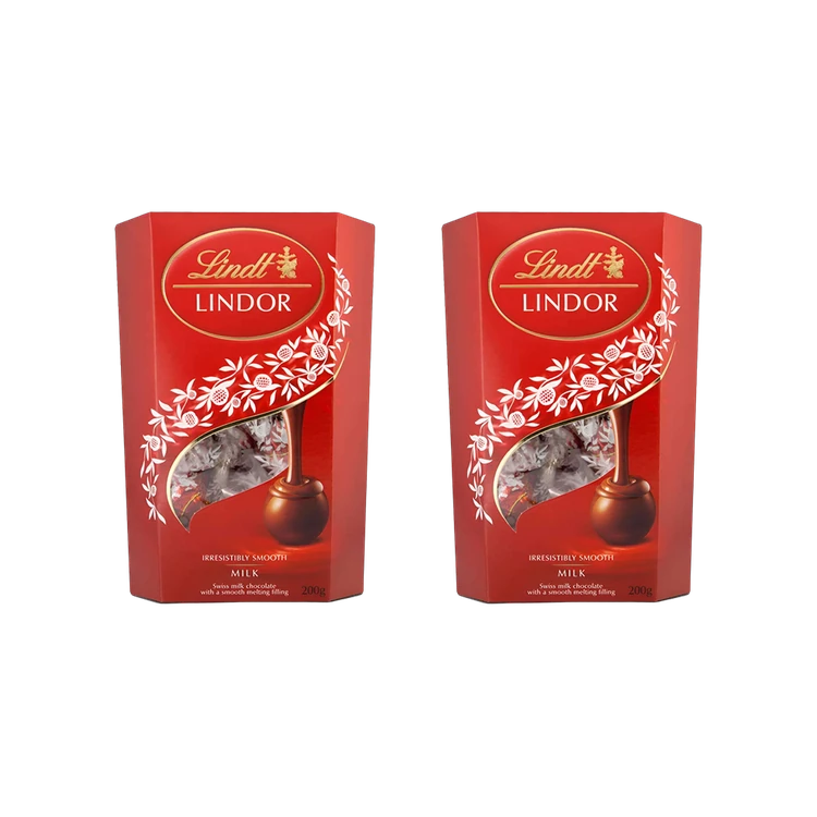 Lindt Lindor Milk Chocolate Gift Pack - Pack of 2
