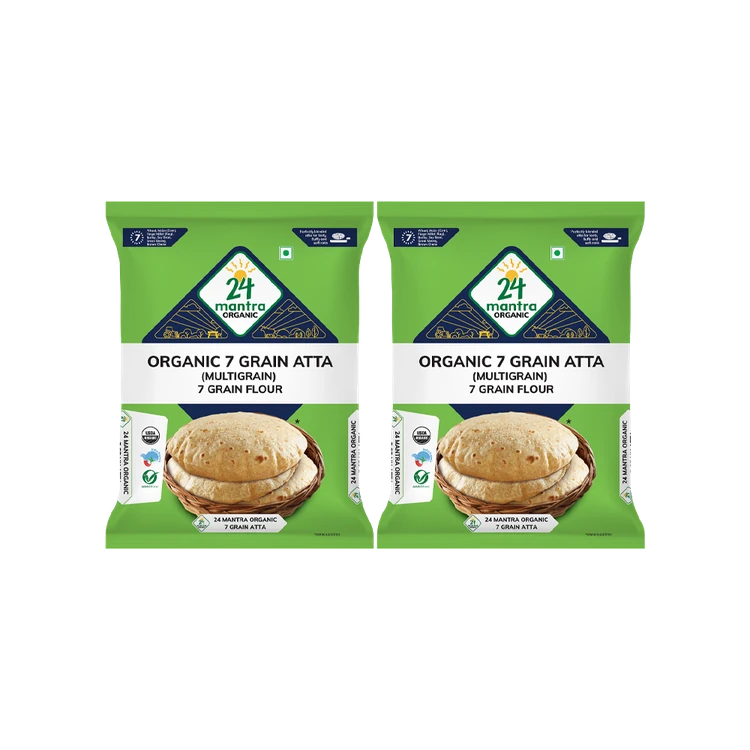 24 Mantra Organic 7 Grain Organic Atta - Pack of 2