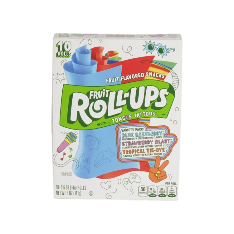General Mills Roll-ups Tongue Tattoos Variety Pack Wafer Roll