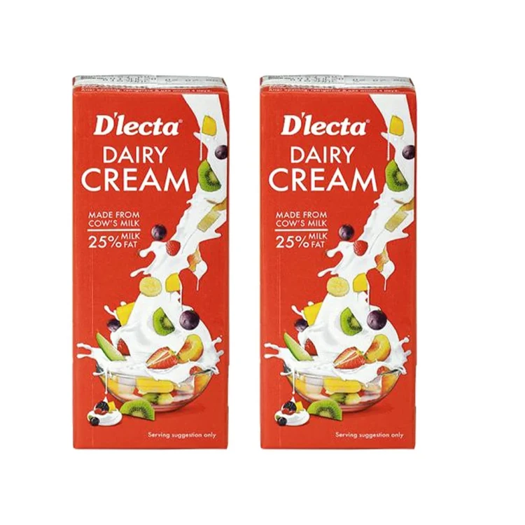D'lecta Dairy Fresh Cream - 25% Fat - Pack of 2