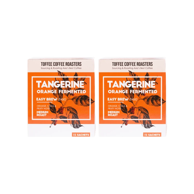Toffee Coffee Roasters Tangerine Fermented Flavoured Coffee (Easy Brew) - Pack of 2