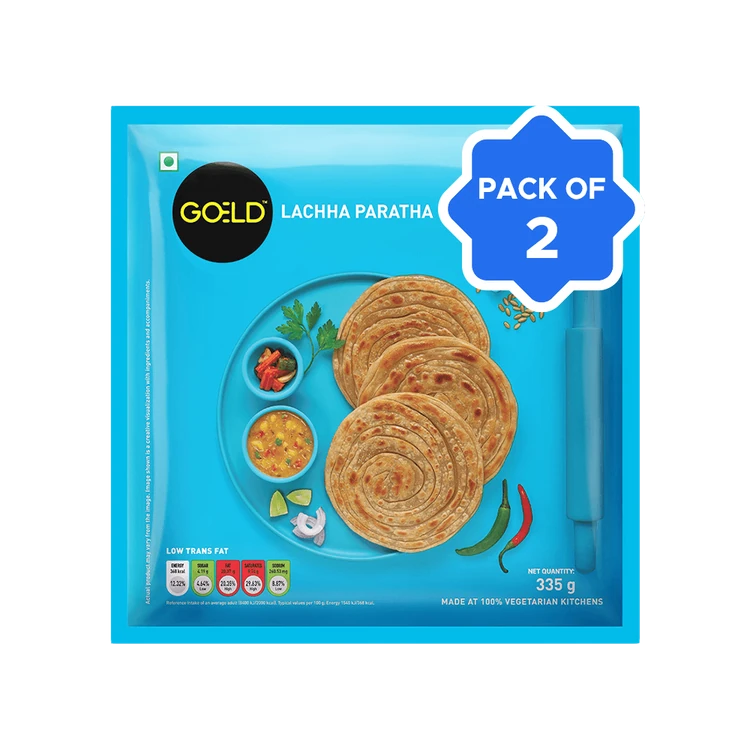 Goeld Lachha Paratha (Frozen) - Pack of 2