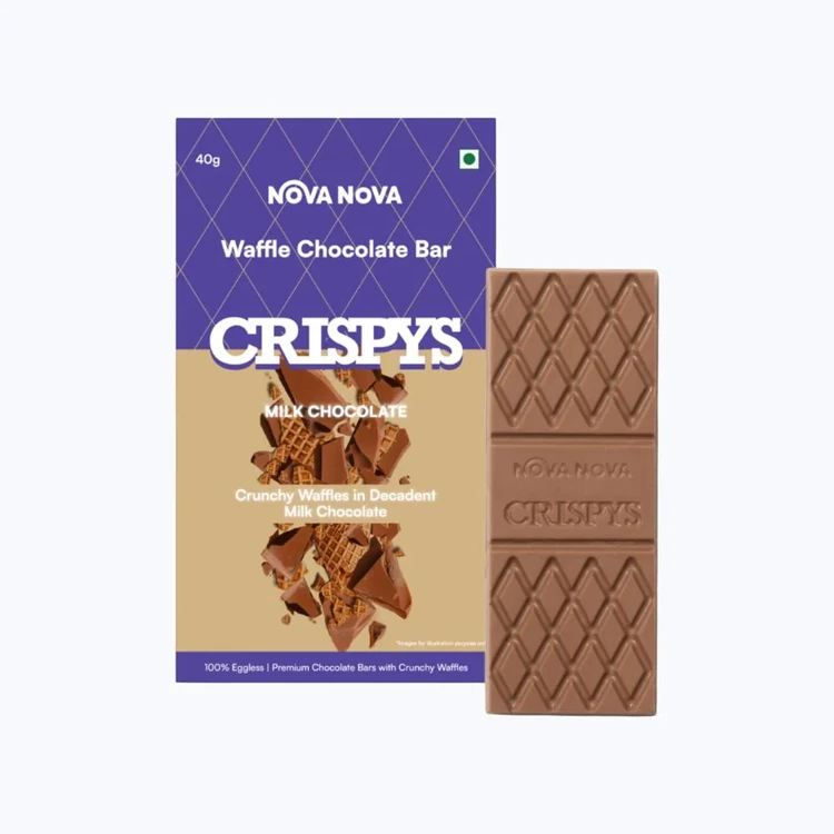 Nova Nova Crispys Waffle Milk Chocolate Bar