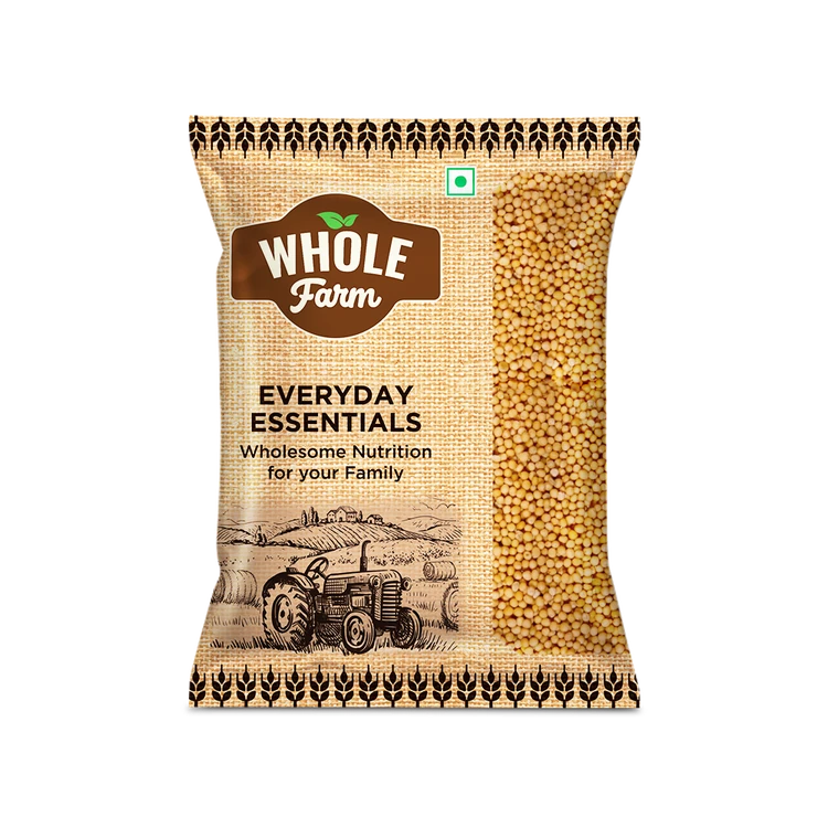 Whole Farm Premium Yellow Small Mustard Seeds (Sanna Sasive Beeja)