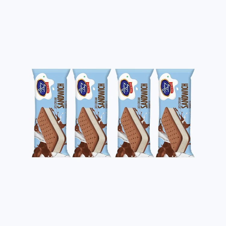 Dairy Day Ice Cream Sandwich (Vanilla) - Pack of 4