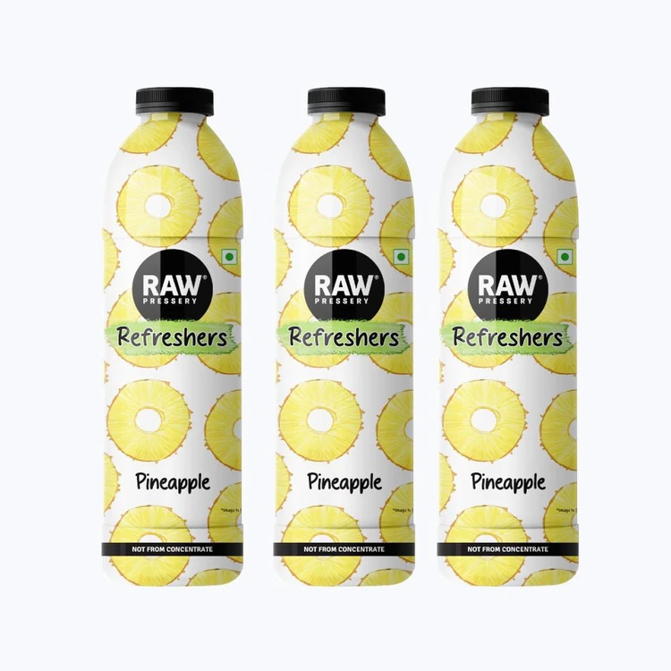 Raw Pressery Refreshers Pineapple Juice - Pack of 3