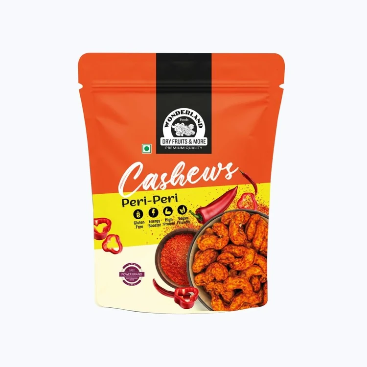 Wonderland Foods Peri-Peri Flavoured Cashew (Flavoured Godambi)