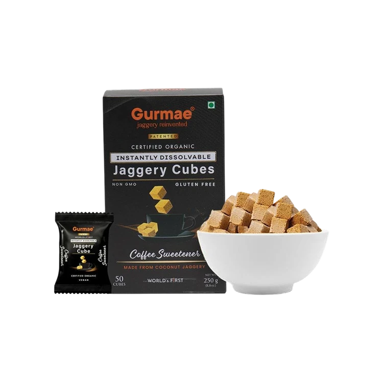 Gurmae Instantly Dissolvable Jaggery Cubes Coffee Sweetener