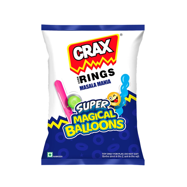 Crax Corn Rings Masala Mania Puffs Snacks with Super Toys