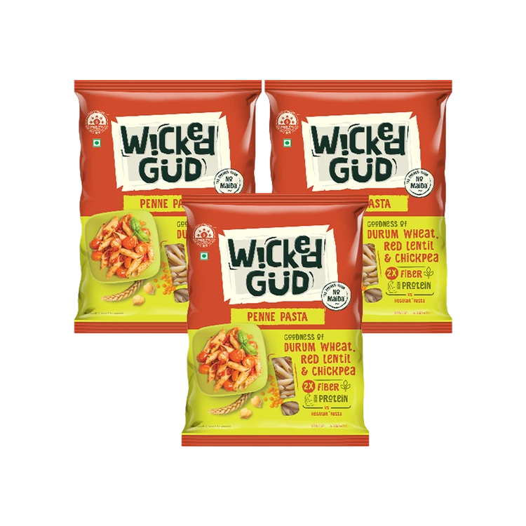 WickedGud Penne Pasta - Pack of 3