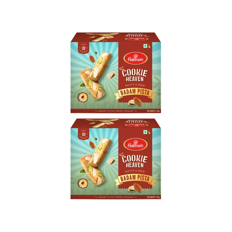 Haldiram's Heaven Badam Pista Bakery Cookies - Pack of 2