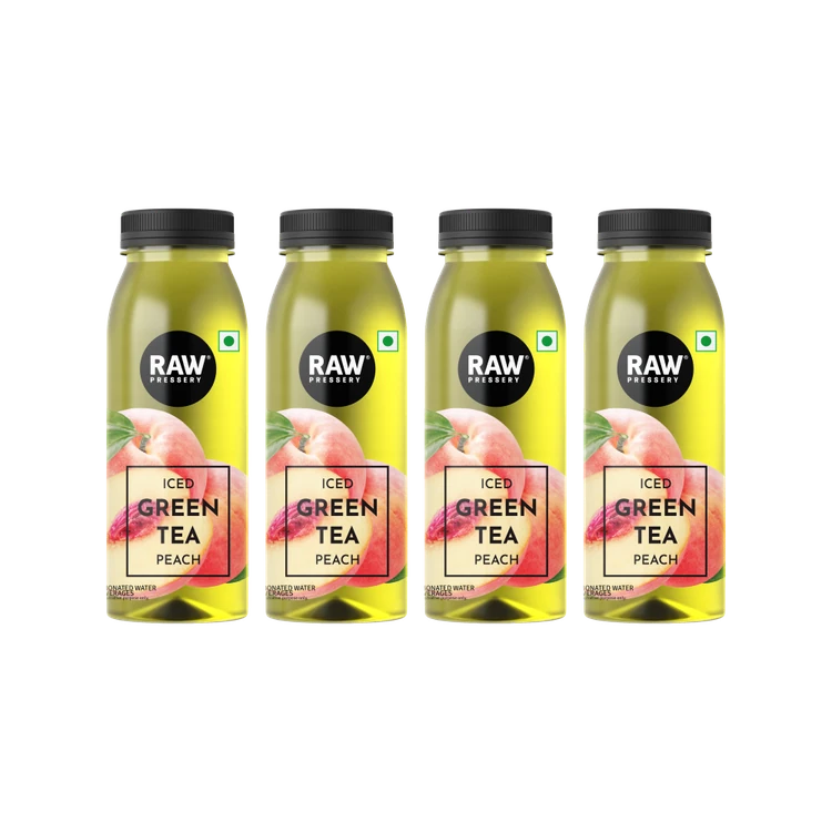 Raw Pressery Iced Green Tea (Peach) - Pack of 4