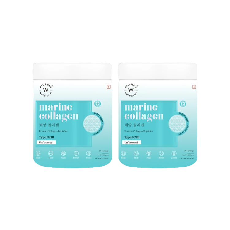 Wellbeing Nutrition Korean Marine Collagen Peptides (Unflavoured) - Pack of 2