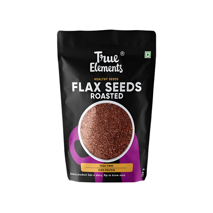 True Elements Roasted Flax Seeds (Agase Beeja)