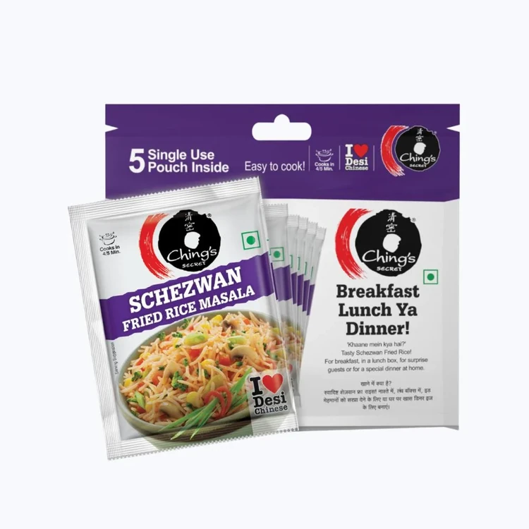 Ching's Secret Schezwan Fried Rice Masala Instant Mix - 5 Single Use Pouches