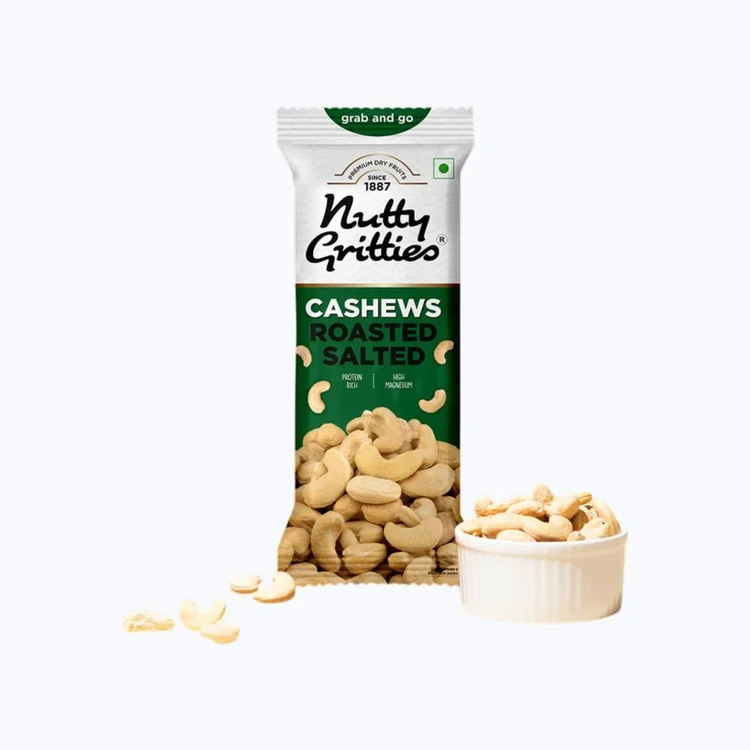 Nutty Gritties Salted & Roasted Flavoured Cashew (Flavoured Godambi)