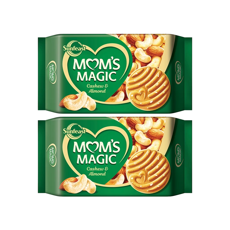 Sunfeast Mom's Magic Biscuit - Cashew & Almond Cookies - Pack of 2
