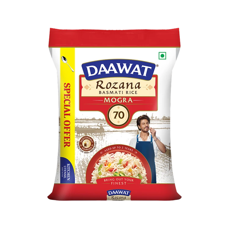 Daawat Rozana Mogra Basmati Rice (Long Grain) (Mogra Basmati Akki)