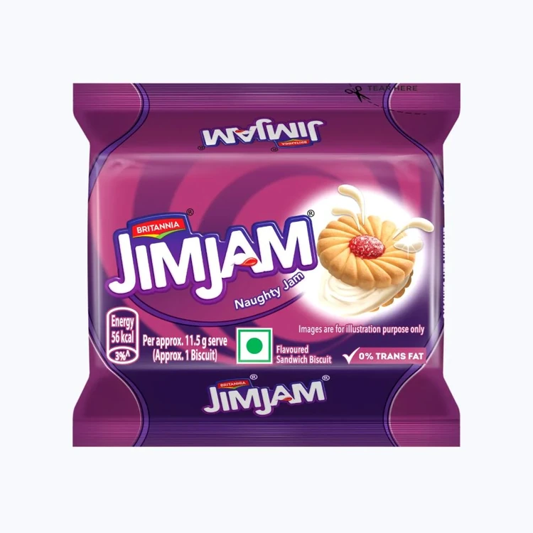 Britannia Treat Jim Jam Sandwich Crème Biscuits