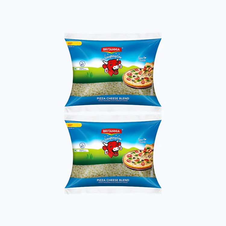 Britannia Pizza Blend Diced Cheese - Pack of 2
