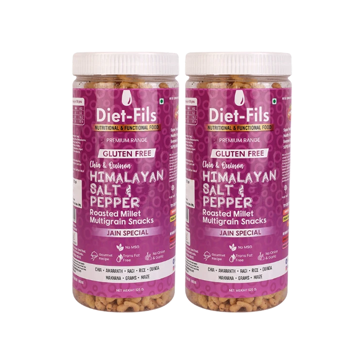 Diet-Fils Himalayan Salt & Pepper Multigrain Snack - Pack of 2