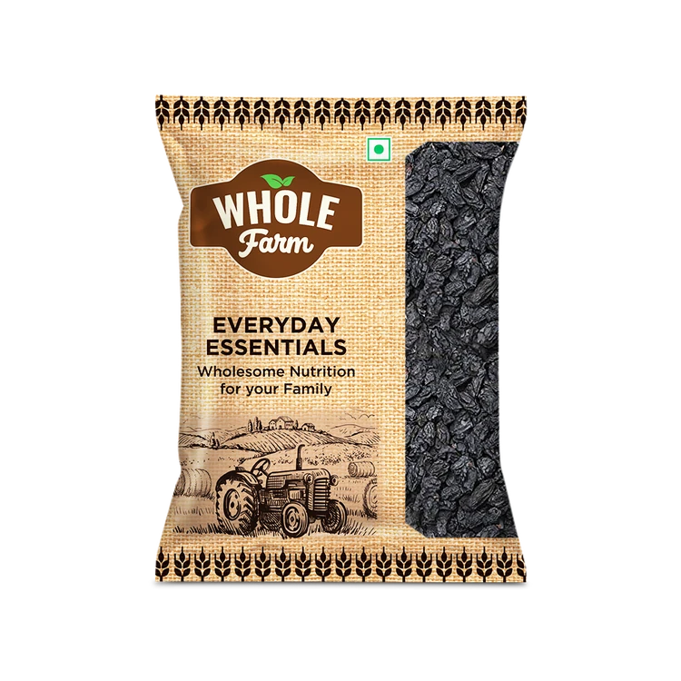 Whole Farm Premium Black Raisins/Kishmish (Kappu Drakshi Dried)