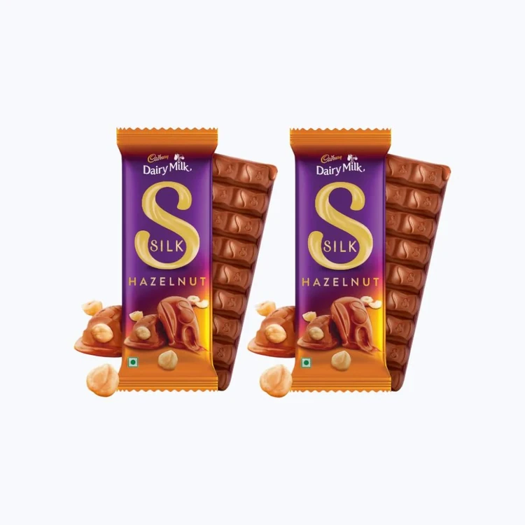 Cadbury Dairy Milk Silk Hazelnut Small Milk Chocolate Bar - Pack of 2