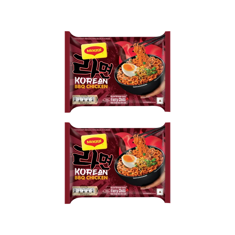 Maggi Korean BBQ Chicken Instant Noodles - Pack of 2