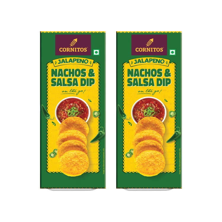 Cornitos Crisps Jalapeno Nachos & Salsa Dip - Pack of 2