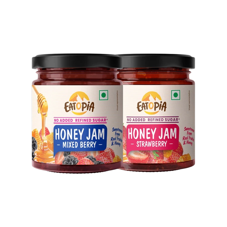 Eatopia MIxedberry & Strawberry Honey Jam