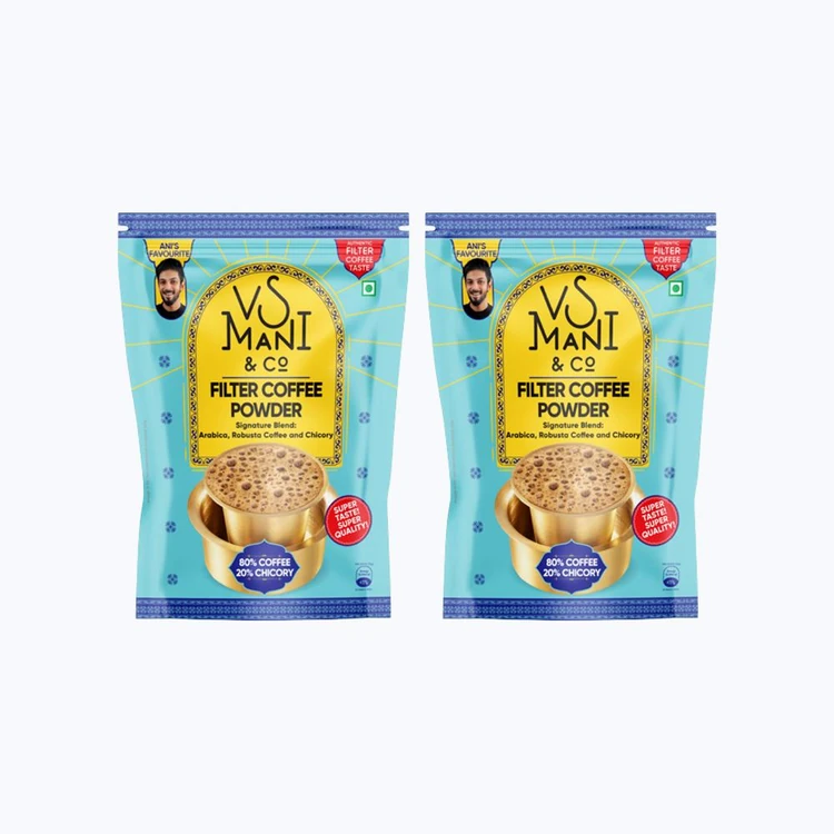 VS Mani & Co. Filter Coffee with 20% Chicory - Pack of 2