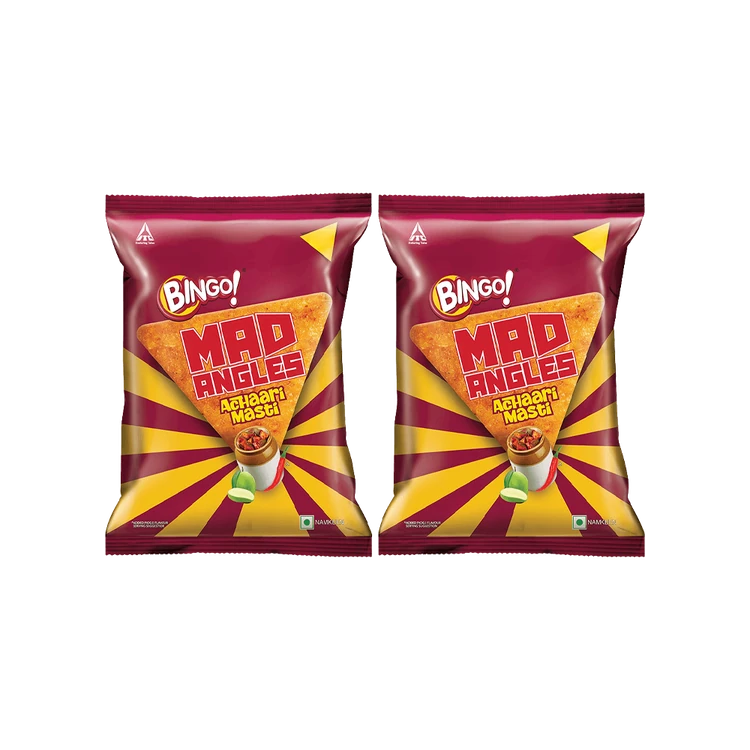 Bingo Mad Angles Achaari Masti Crisps - Pack of 2