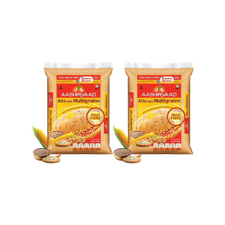 Aashirvaad Multigrain Atta - Pack of 2 (Siri Daanya Hittu)