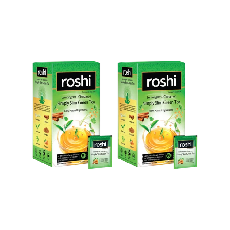 Roshi Simply Slim Green Tea Bags - Pack of 2