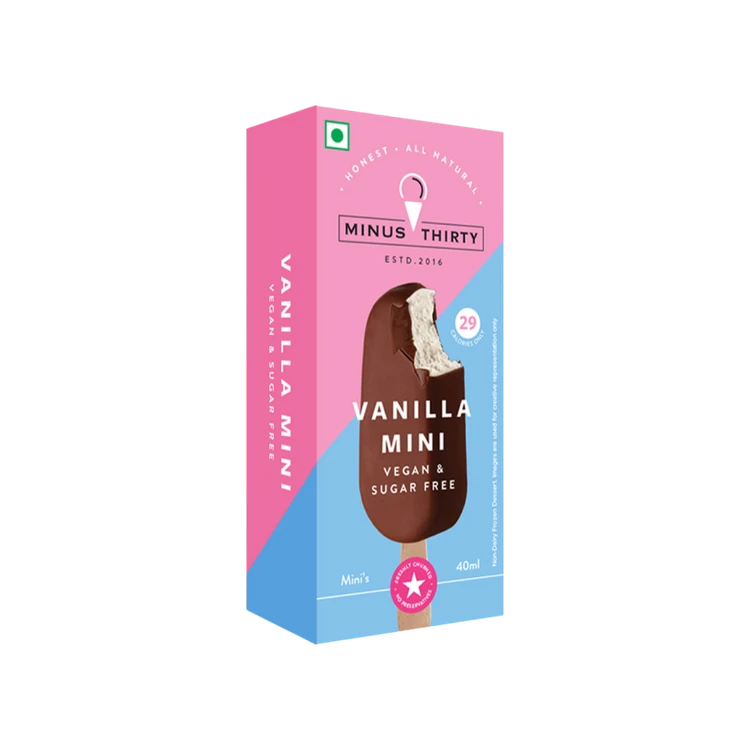 Minus Thirty Vanilla Mini Ice Cream Stick (Vegan & Sugar Free)