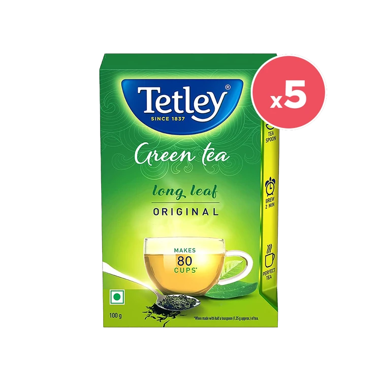 Tetley Immune with Added Vitamin C Green Tea (100 g) - Pack of 5