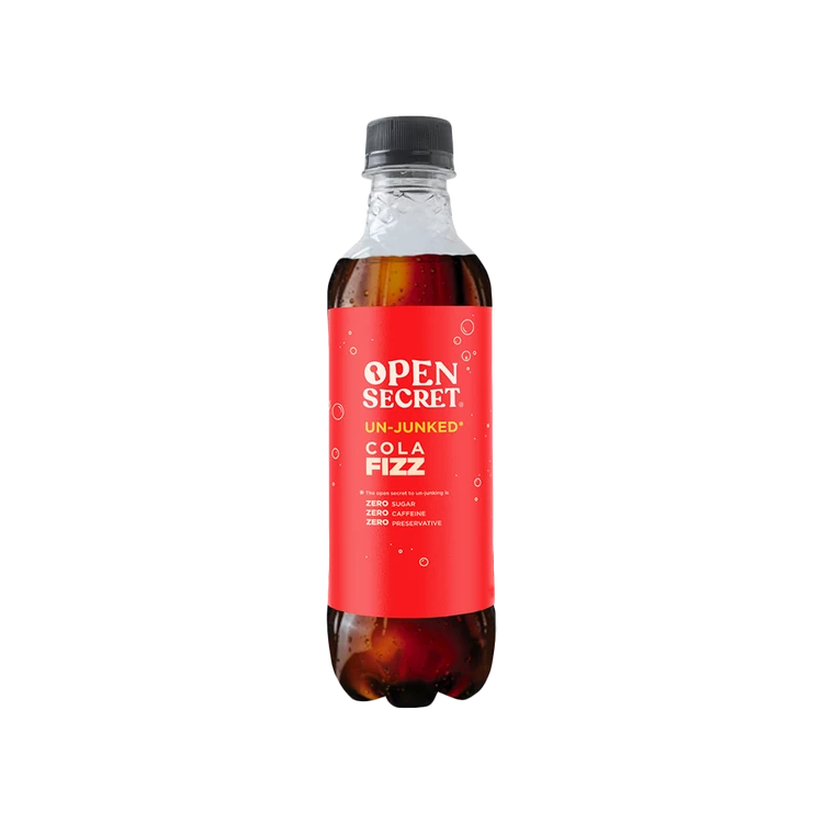 Open Secret Unjunked Cola Fizz Soft Drink