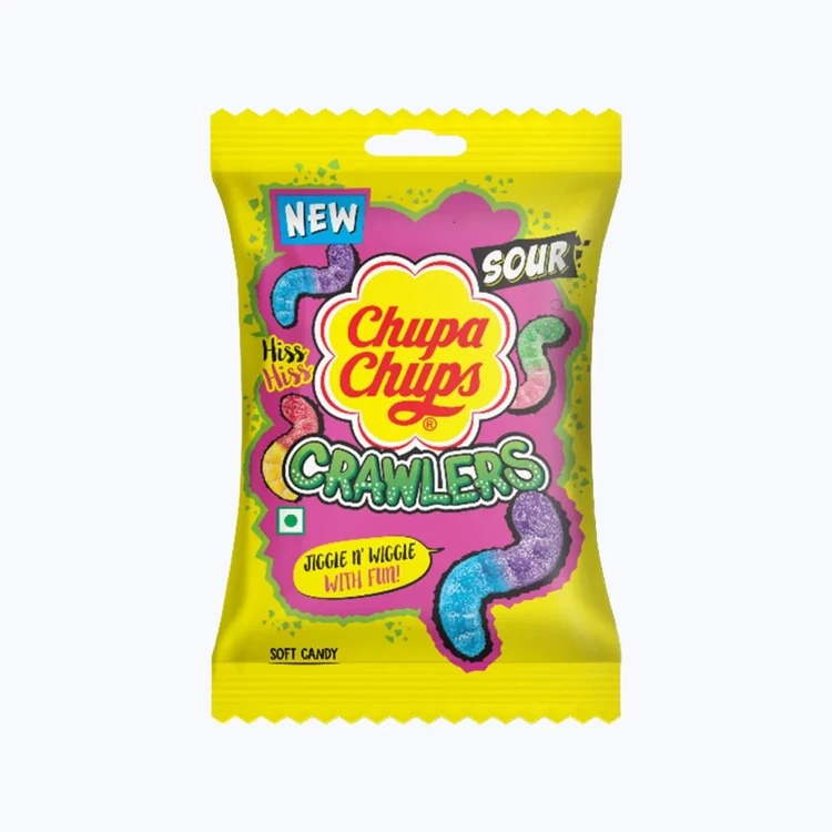 Chupa Chups Assorted Flavour Sour Crawlers Soft Candy