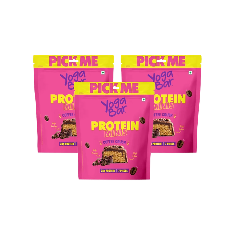 Yoga Bar Coffee Crush Mini Protein Bar - Pack of 3