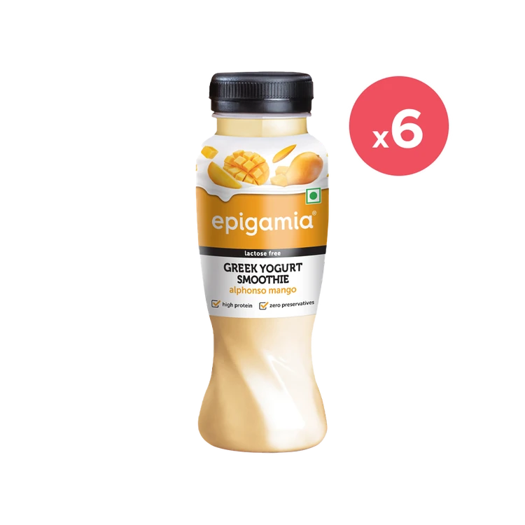 epigamia Alphonso Mango Greek Yogurt Drink - Pack of 6