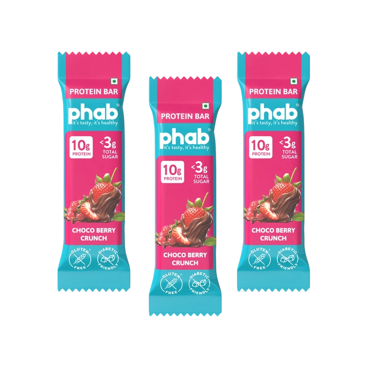 Phab Choco Berry Crunch 10g Protein Bar (Diabetic Friendly)