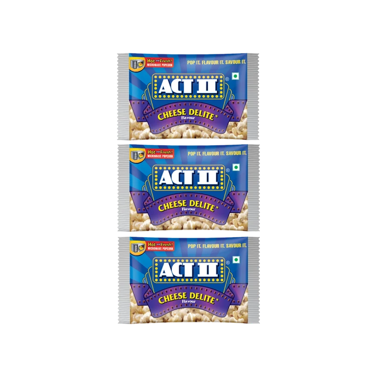 Act II Microwave Cheese Delite Popcorn - Pack of 3