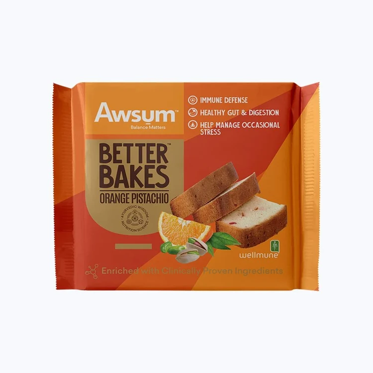 Awsum Better Bakes Orange Pistachio Slice Cake