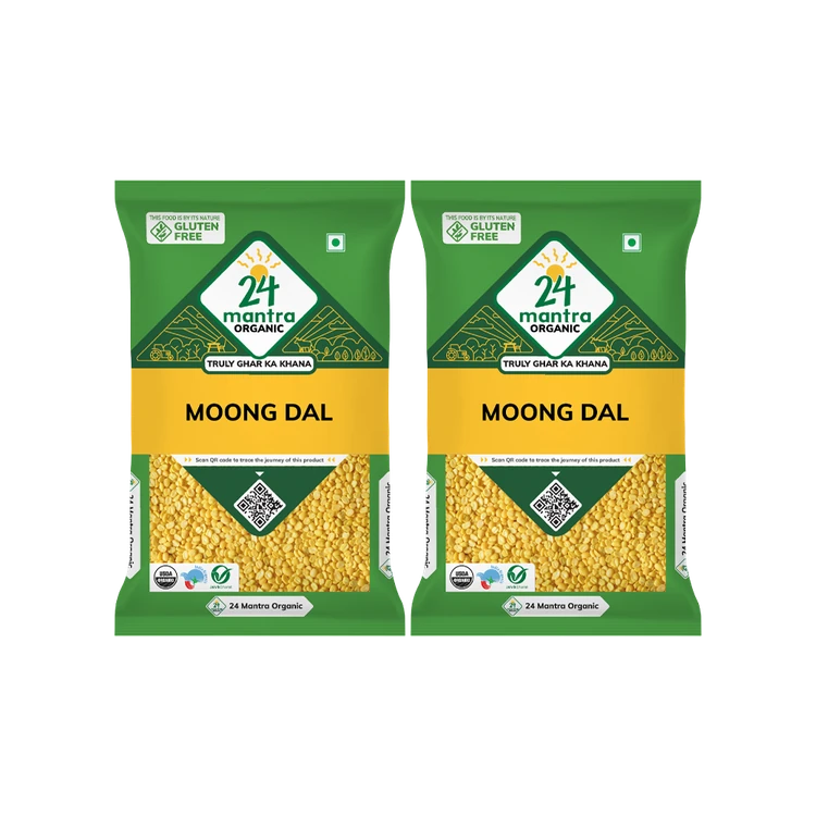 24 Mantra Organic Moong Dal (Dhuli) - Pack of 2