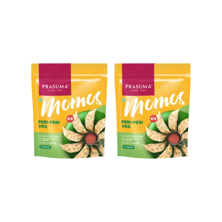 Prasuma Peri Peri Veg Momos - Pack of 2