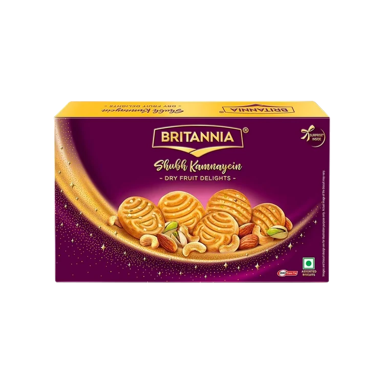 Britannia Shubhkamnaye Dry Fruit Delights Biscuits Gift Pack