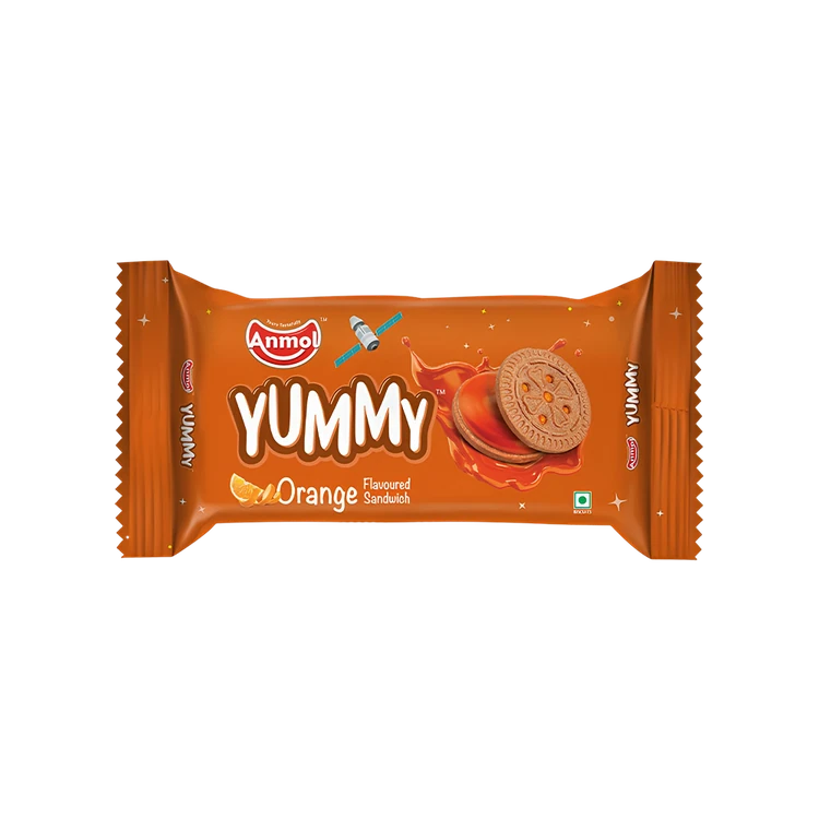 Anmol Yummy Orange Sandwich Cream Biscuits