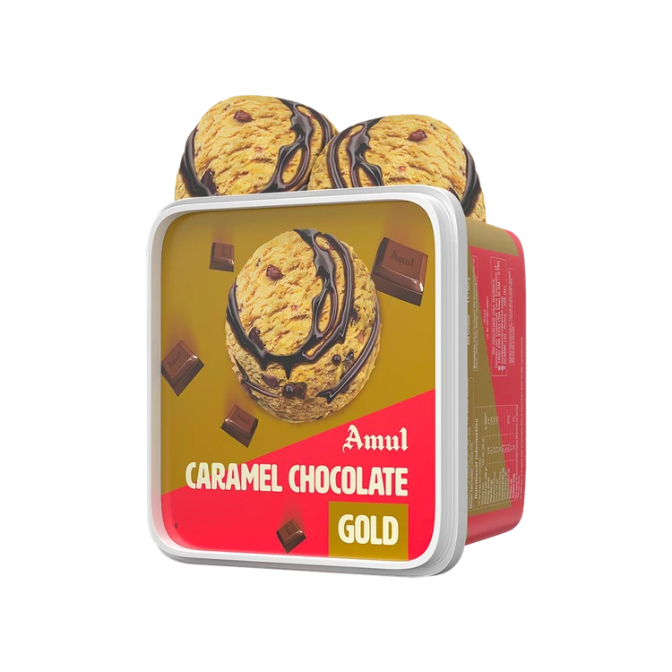 Amul Gold Caramel Chocolate Ice Cream Tub