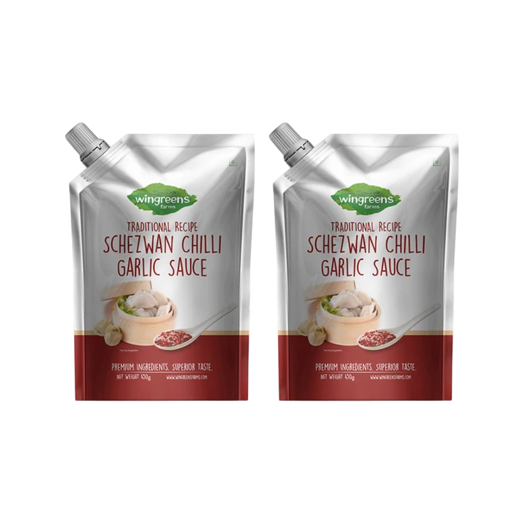 Wingreens Farms Traditional Recipe Schezwan Chilli Garlic Sauce - Pack of 2