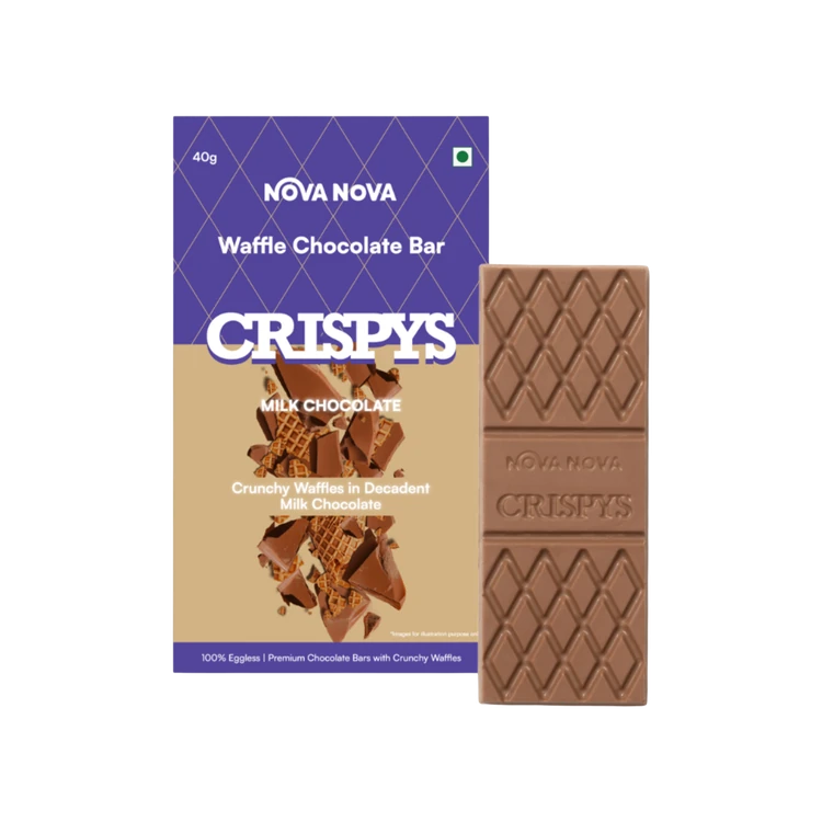 Nova Nova Crispys Waffle Milk Chocolate Bar
